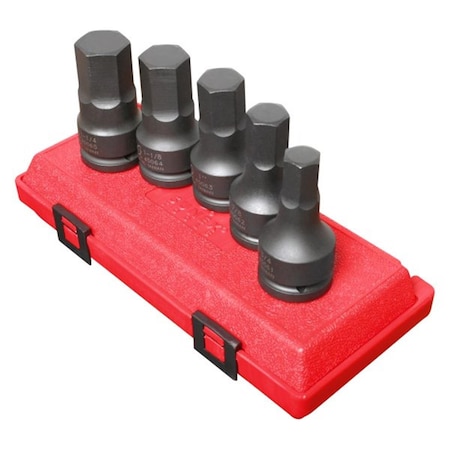 Gourmetgalley 0.75 in. Drive SAE Hex Impact Bit Socket Set - 5 Piece GO3046243
